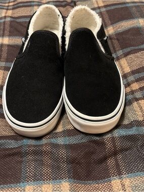 Vans Women’s Size 8 Black & White Slip-On Sneakers